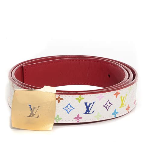 lv white checkered belt|louis vuitton reversible monogram belt.